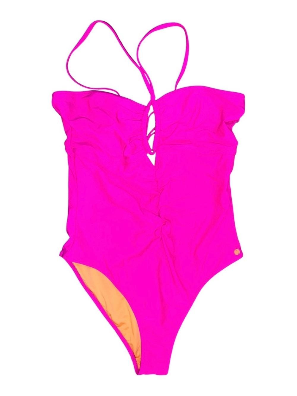 Scotch & Soda Amsterdam Cutout One Piece Swimsuit Pink Size Large NWT